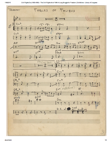 Fables of Faubus Manuscript