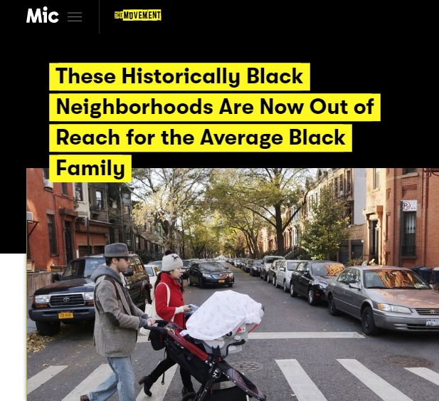 Gentrification - Historically Black Neighborhoods