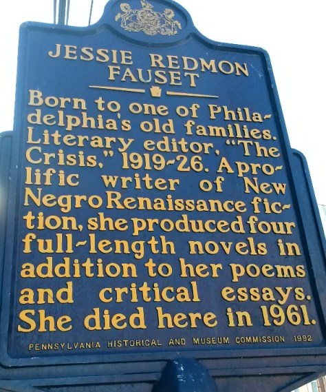 jessie redmon fauset historical marker2