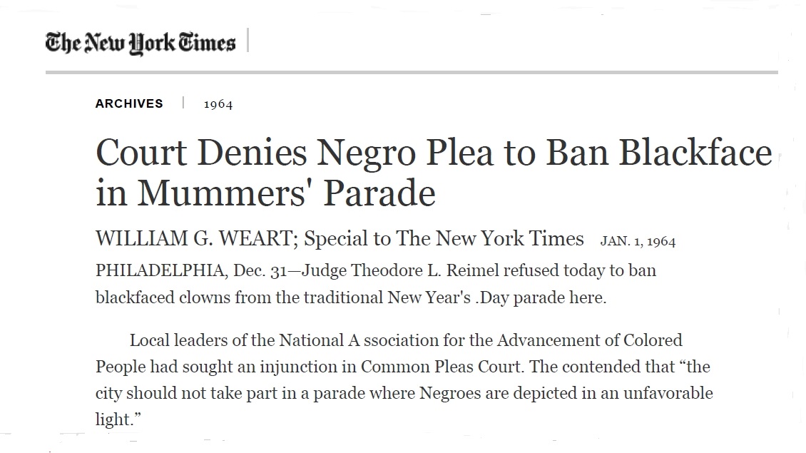 #FrankRizzo - NYT - Mummers Parade