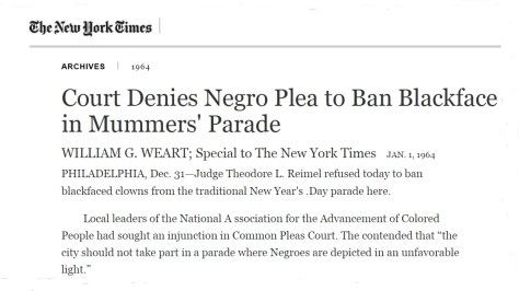 #FrankRizzo - NYT - Mummers Parade